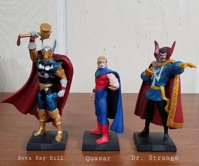 Eaglemoss * Marvel* 系列金属铸造手绘雕像套装 3 件 * 注 — 第 1/4 张图片