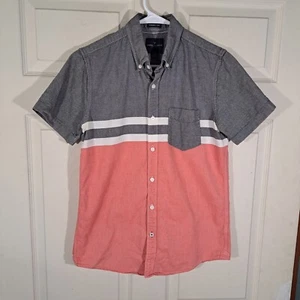 American Eagle Button Down Hemd Herren Größe Small grau rosa weiß ernsthaft weich - Bild 1 von 16