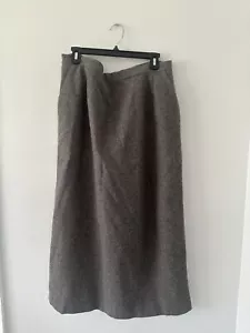 Vintage JG Haken 100 % Wolle grau Midi Rock, Taschen, Größe 20w - Bild 1 von 7