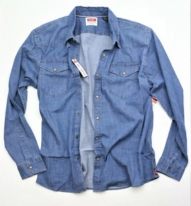Nueva Camisa Denim Wrangler Calce Ajustado Lavado Ligero Para Hombre Tallas S-XXXL Tela Premium  - Imagen 1 de 11