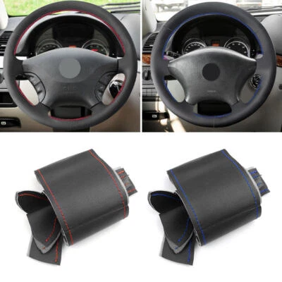 Car Steering Wheel Hand Sewing Leather Cover For Mercedes Benz Vito Viano W639 - Image 1 of 4