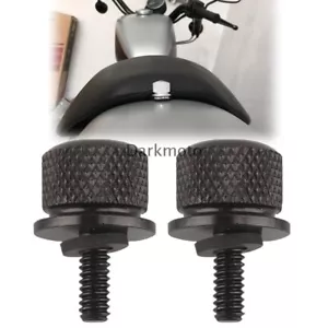 2x Motorcycle Seat Bolt Screw Nut Aluminum For Harley Touring Road Glide Softail - Picture 1 of 11