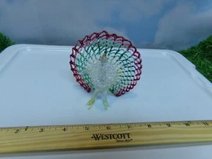 Vtg Hand Blown Spun Glass small turkey - Picture 1 of 3