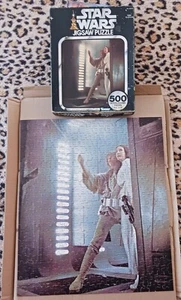 Vintage 1977 COMPLETE Star Wars Luke & Princess Leia Puzzle 500 Piece #40130 - Picture 1 of 10