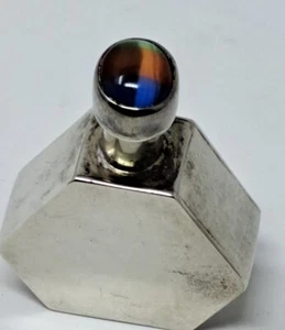 Vintage Taxco Modernist 925 Sterling Perfume Bottle - Picture 1 of 10