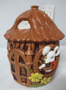 Vintage Mouse In A House Cookie Jar From Japan WITH STICKER BRINN'S - Picture 1 of 7