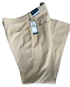 PERRY ELLIS Herren Slim-Fit Strecht Hose ohne Gummizug Beige Gr. 34X30 $ 79 - Bild 1 von 7