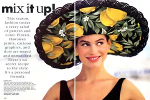 1989 Arthur Elgort Carre Otis 14-page fashion MAGAZINE EDITORIAL - mix it up! - Bild 1 von 7