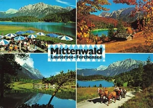 Postcard Germany Mittenwald 4 Views - Picture 1 of 2