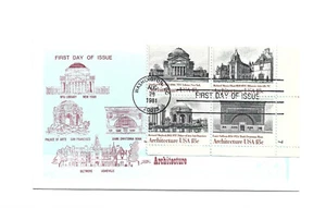 1928-31 Architecture 1981 Colonial, plate block, FDC - Picture 1 of 1