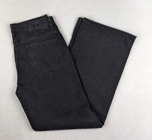 Shein EZwear Women's Jeans Black Wide Leg Stretch Distressed Size 6 - Picture 1 of 13
