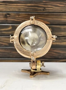 Made in USA Nautical Salvaged Pauluhn Mini Spot/Search Light - Antique Boat Lamp - Picture 1 of 11