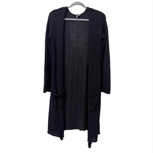Sparkle & Fade Women Long Open Front Cardigan Medium Minimalist Modern Casual - Picture 1 of 5