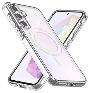 For Samsung Galaxy A35 5G Phone Case Shockproof Magnetic Clear Protective Cover - Picture 1 of 12