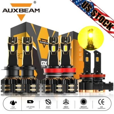 For Mercury Milan 2006-2009 CANBUS LED Headlight High Low White Fog Light Yellow - Image 1 of 4