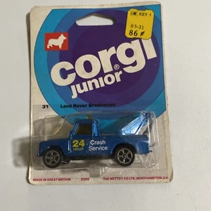 Vintage Corgi No.31 Land Rover Breakdown Wrecker Truck Diecast Model Blue Rare - Picture 1 of 3