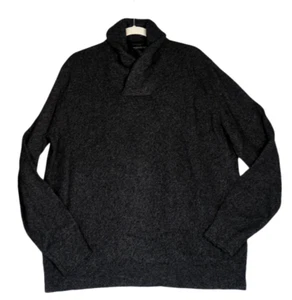 Banana Republic Sweater Mens XL Gray Shawl Collar 100% Merino Wool Grandpa - Picture 1 of 10