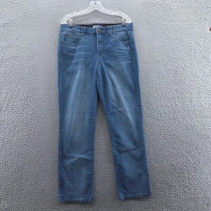 Pantalones de mezclilla para mujer Democracy Absolution pierna recta talla 12 azules desgastados - Imagen 1 de 14