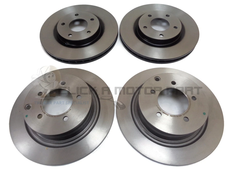 Front And Rear Brake Discs Set For Mitsubishi ASX 2010 To July 2012 - Image 1 of 1