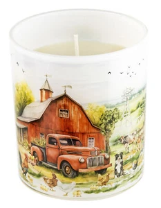 Country Life Scented Candle in Glass Old Red Truck 300g 45hr - Picture 1 of 2