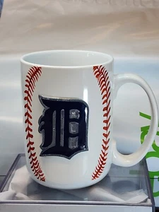 Taza de café pesada Souvenir Detroit Tigers metal esmalte logotipo 15 oz MLB 2011 4 1/2" - Imagen 1 de 5