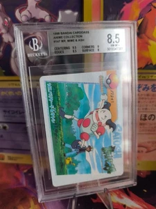 Pokemon Card Japanese Carddass Vending Anime BGS Beckett 8.5 Mr Mime Ash - Picture 1 of 5
