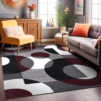 Rugshop Area Rugs Modern Geometric Carpets for Living Room 8x10 Woven Rug Sale
