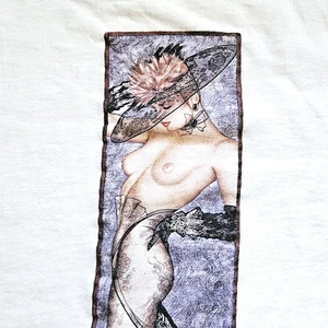 Camiseta de Colección Años 90 Olivia De Berardinis Estampado Artístico Grande Adulto Rara - Imagen 1 de 10