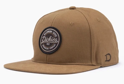 New Dickies Workwear Company Flat Bill Duck Snapback Canvas Brown Hat - Image 1 of 4
