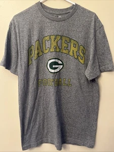 GREEN BAY PACKERS LOGO T-SHIRT. Large, Gray, FANATICS PRO LINE - Picture 1 of 4