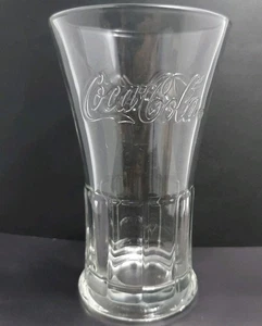 Coca-Cola clear thick Glass open mouthed 16-ounce Soda glass or vase - Picture 1 of 7