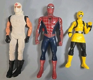 Lot of 3 Action Figures – Hero Fighter Bots, Superheroes – 10-12" Mixed Toy... - Picture 1 of 2