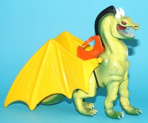 BLACKSTAR WARLOCK DRAGON HORSE OF ZAGAR 100% COMPLETE 1983 GALOOB - Picture 1 of 12