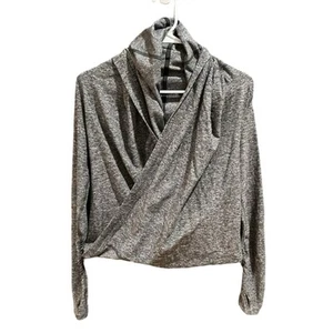 Ivivva by Lululemon Athletic Shrug Heather Grey Wrap Waist Size 12 Girls - Picture 1 of 4