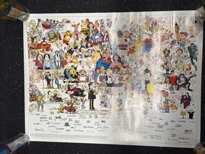 Vintage Marvel MCU Superheld & Cartoon Figuren Poster Support The Kids 1986 - Bild 1 von 6
