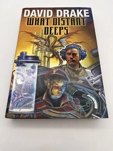 What Distant Deeps by David Drake 1st Edition Baen Hardcover Book 2010 - Picture 1 of 15