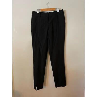 Trina Turk Black Ankle Pants Split Hem Shimmer Sparkle 6 - Image 1 of 4