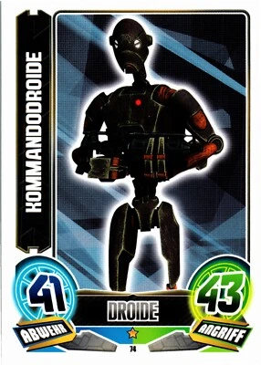 Star Wars Force Attax Serie 5 Kommandodroide 74 Basiskarte - Bild 1 von 2