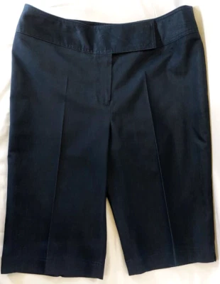 Pantalones capri PANTOLOGY para mujer azul oscuro talla 12 frente plano 3 % spandex Foto 1 de 4