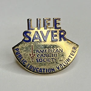 American Cancer Society Life Saver Volunteer Lapel Pin Hat Lanyard Pins Tie - Picture 1 of 5