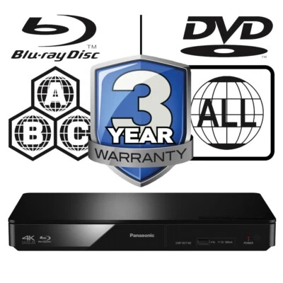 Panasonic Blu-ray Player DMP-BDT180EB All Zone Code Free Multi Region 3D Smart - Image 1 of 4