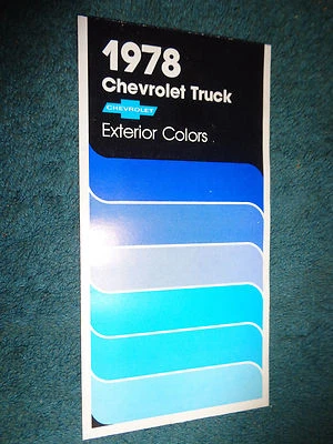 Chevrolet Pickup 1978/Blazer/El Camino/Suburbano/Folleto de virutas de pintura Luv  Foto 1 de 4