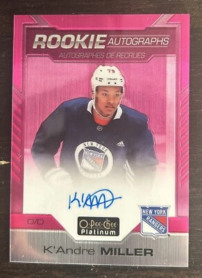 K’Andre Miller 2020-21 O-Pee-Chee Rookie Auto Card MINT Matte 91/99 NY Rangers - Image 1 of 2