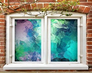 3D Color Texture D204 Window Film Print Sticker Cling Stained Glass UV Block Amy - Bild 1 von 11
