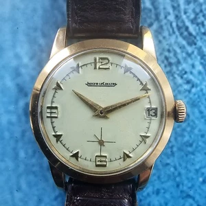 Vintage 18k Jaeger LeCoultre Automatic Bumper Men's Watch Cal P813 18ct - Picture 1 of 9