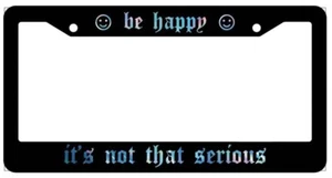 Funny Car License Plate Frame Tag Cover Funny White License Plate Cover For Car - Picture 1 of 3