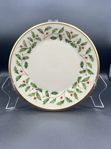 Lenox Holly Berry Holiday Salad/Dessert Plate 8" - NEW! - Picture 1 of 2