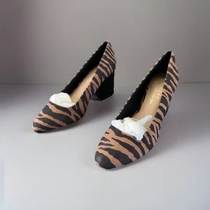 Next Forever Comfort Tiger Animal Print Shoes Black Tan Orange UK Size 6.5 EU 40 - Picture 1 of 5