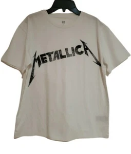 New Metallica Distressed Logo Gap Youth Size 12 Rock Metal Hetfield Ulrich Tee - Picture 1 of 4