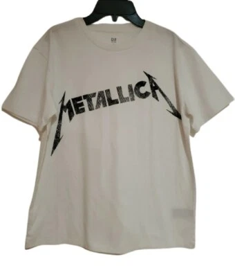 Nueva Camiseta Metallica Distressed Logo Gap Juvenil Talla 12 Rock Metal Hetfield Ulrich Foto 1 de 4